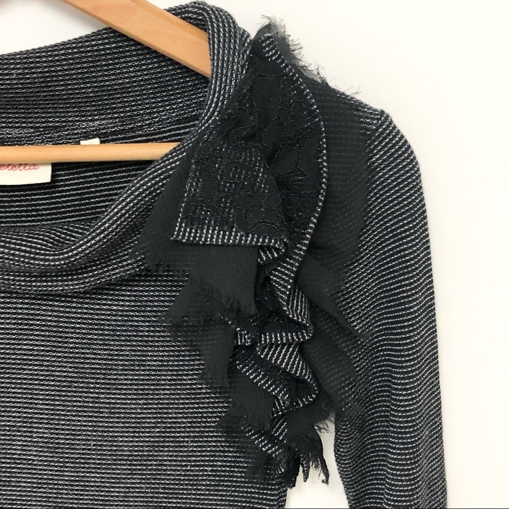 Anthropologie Deletta Vintage Y2K Ruffle Detail Top Sz XS - Picture 3 of 11